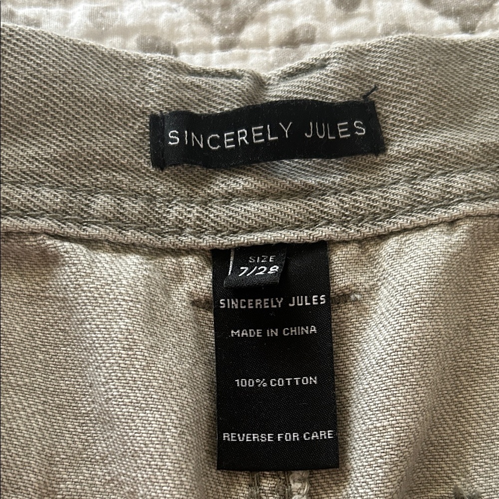 Sincerely Jules Wide Leg Light Wash 100% Cotton Size 7/28 - Picture 3 of 6